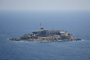 Čierna Hora: Fort Mamula, 17.8.2021 Cierna Hora