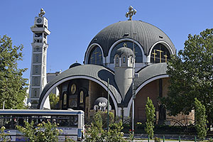 Skopje: katedrála sv. Klimenta Ochridského, 8.8.2021 Skopje