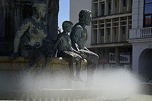 Skopje: pamätník Alexandra Macedónskeho, 8.8.2021 Skopje