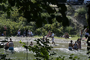 Skopje: rieka Treska, Matka, 8.8.2021 Skopje