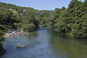 Skopje: rieka Treska, Matka, 8.8.2021 Skopje