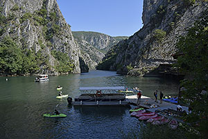 Skopje: kaňon Matka na rieke Treska, 8.8.2021 Skopje