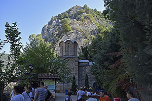 Skopje: kaňon Matka na rieke Treska, kláštor sv. Andreja, 8.8.2021 Skopje