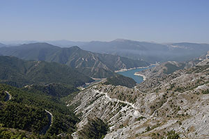 Skopje: jazero Kozjak na rieke Treska, 10.8.2021 Skopje