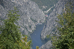 Skopje: kaňon Matka na rieke Treska, 10.8.2021 Skopje