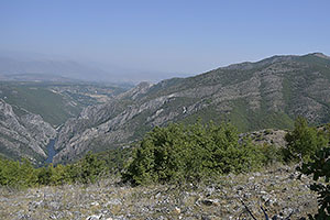Skopje: kaňon Matka na rieke Treska, 10.8.2021 Skopje