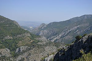 Skopje: údolie rieky Treska, 10.8.2021 Skopje