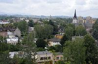 Cieszyn: pohľad na Český Tešín od zámku, 25.6.2018 Cieszyn