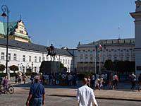 Varšava: Pomnik księcia Józefa Poniatowskiego, Pałac Prezydencki, 11.8.2013 Varsava