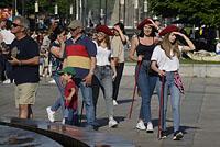 Braga: študentské oslavy Enterro da Gata vo fontáne, 15.5.2019 Braga