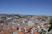 Lisabon: výhľad z Miradouro do Castelo de Sao Jorge, 11.5.2019 Lisabon