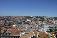 Lisabon: výhľad z Miradouro do Castelo de Sao Jorge, 11.5.2019 Lisabon