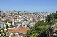 Lisabon: výhľad z Miradouro do Castelo de Sao Jorge, 11.5.2019 Lisabon