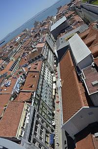 Lisabon: výhľad z Elevador de Santa Justa, 11.5.2019 Lisabon