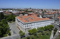 Porto: výhľad z Torre dos Clérigos na Campo dos Mártires da Pátria, Universidade do Porto, 13.5.2019 Porto