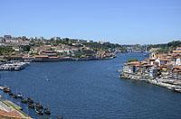 Porto: výhľad z Ponte de Dom Luís I, rieka Douro, 13.5.2019 Porto