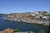 Porto: výhľad z Ponte de Dom Luís I, rieka Douro, 13.5.2019 Porto