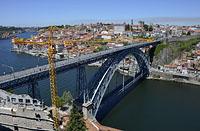 Porto: výhľad z Miradouro da Serra do Pilar, Ponte de Dom Luís I, 13.5.2019 Porto