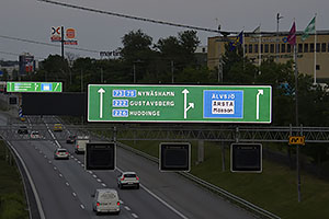 Stockholm: Årstaberg, začiatok diaľnice 75, 20.7.2022 Stockholm