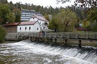 Postojna: most cez rieku Pivka a mlyn, 8.10.2018 Postojna