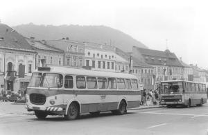 Karosa B 731 s neznámim EČ na linke 14 za pracovnou RTO, 28.8.1986