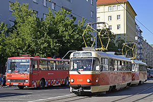 Bratislava: sprievod k výročiu 130 rokov MHD v Bratislave, 6.9.2025 Bratislava DOD DPB 2025