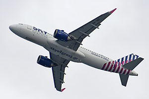 Heraklion: Airbus A320-251N SX-TEC Sky Express, 26.4.2025 dopravny mix